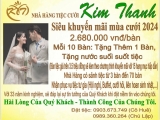 Nhà Hàng Tiệc Cưới Kim Thanh Ưu đãi đặc tiệc