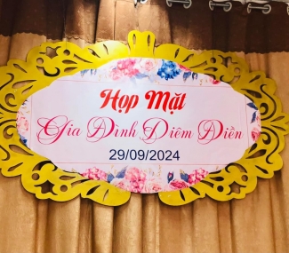 TIỆC HỌP MẶT GIA ĐÌNH HAI BÁC: DIÊM - QUỲNH 29/09/2024 Sảnh Hoà Bình (lầu 2)