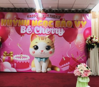 HAPPYBIRTHDAY 1 ST Bé Huỳnh Ngọc Bảo Vy (Cherry) 13/05/2024 Sảnh Hoà Bình Q10