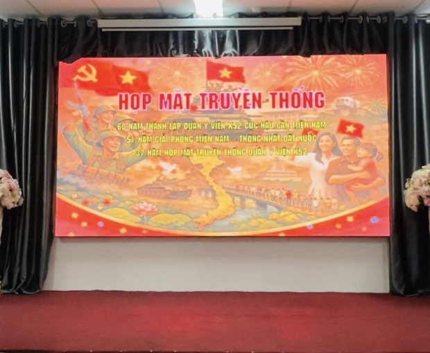 HỌP MẶT TRUYỀN THỐNG Đoàn Quân Y (K52 cục Hậu cần Miền Nam) 01/05/2026 Sảnh HOÀ BÌNH (Q10 cũ)